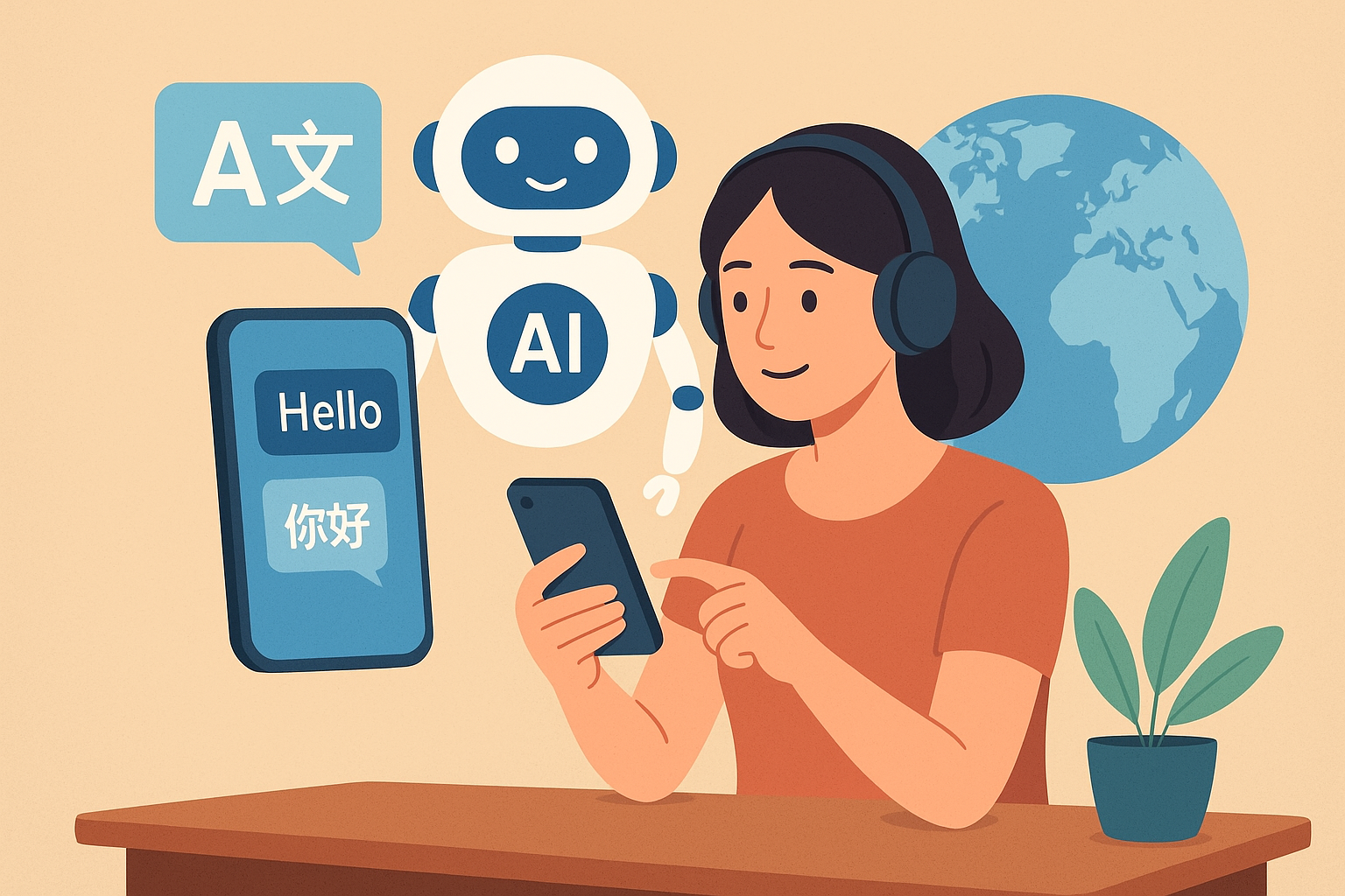 یادگیری زبان با هوش مصنوعی