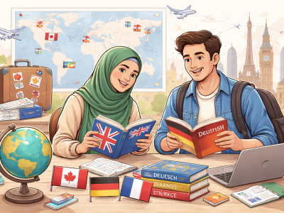 یادگیری زبان برای مهاجرت در اندیشه قلم پویا