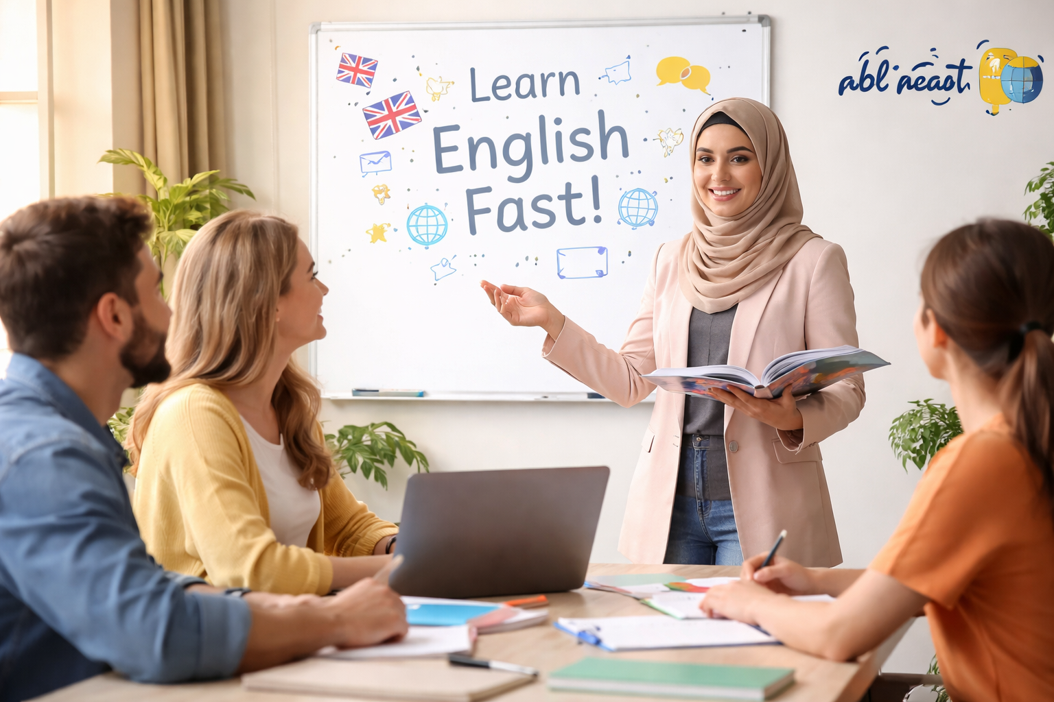 یادگیری زبان سریع در آموزشگاه اندیشه قلم